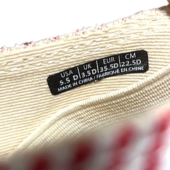 Spenco Mules Woman’s Size 5.5 Santa Rosa Red White Striped Slip on Casual Shoe - Picture 9 of 10